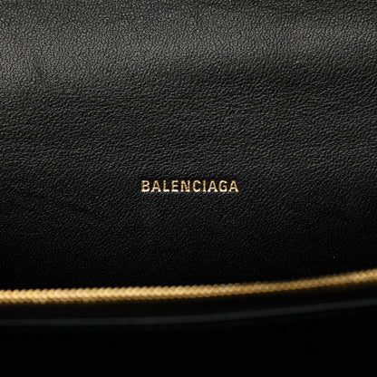 Balenciaga Patent Calfskin Lizard Embossed Sharp S Chain Satchel Vivid Red 6 of 8