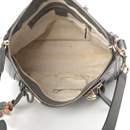 Gucci Pebbled Calfskin Small Bella Top Handle Bag Gray 5 of 18