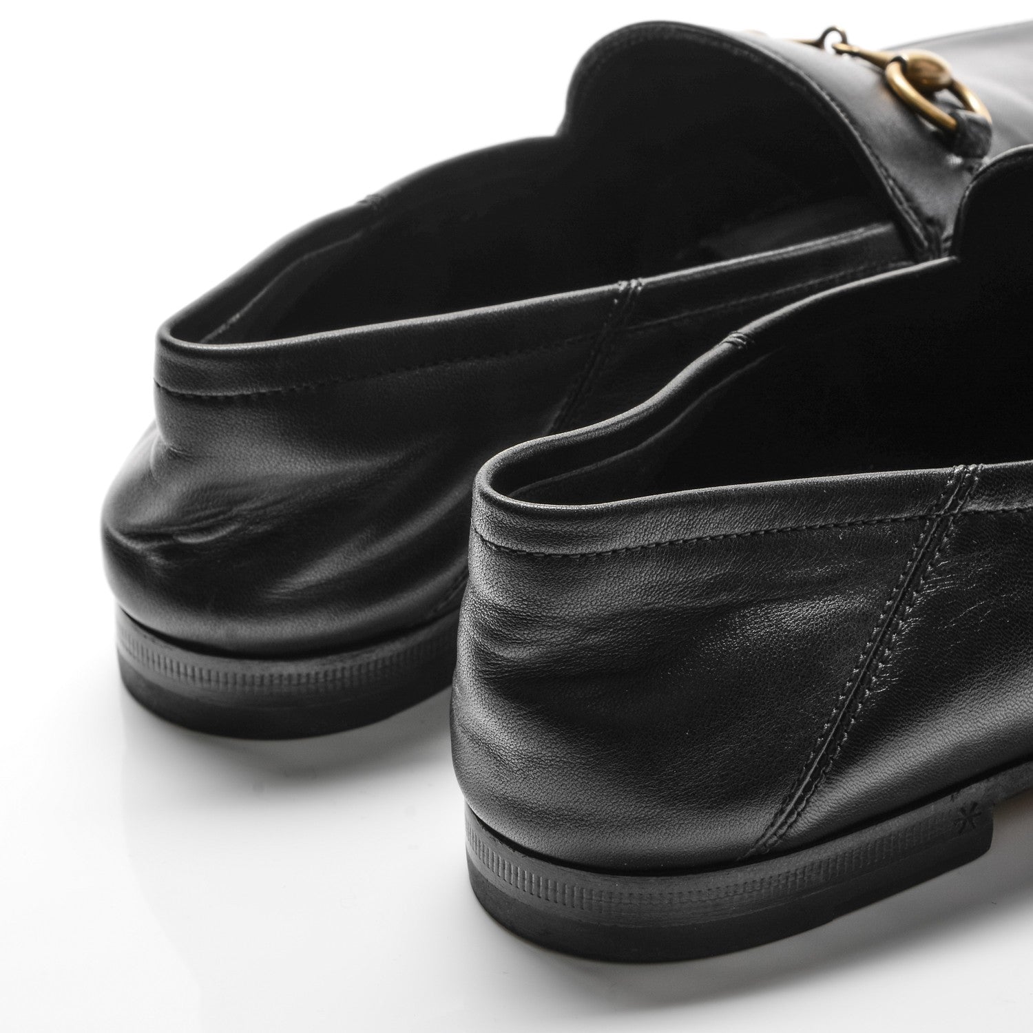 Gucci Lambskin Womens Brixton Horsebit Loafers 36 Black 5 of 10
