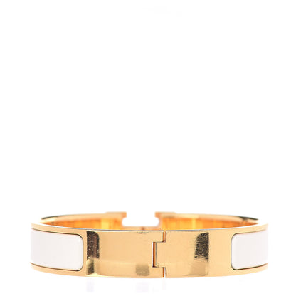 Hermes Enamel Narrow Clic Clac H Bracelet PM Craie 2 of 3