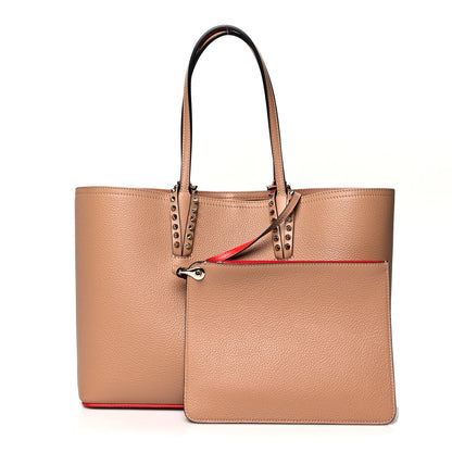 Christian Louboutin Calfskin Empire Spikes Small East West Cabata Tote Nude 1 of 10