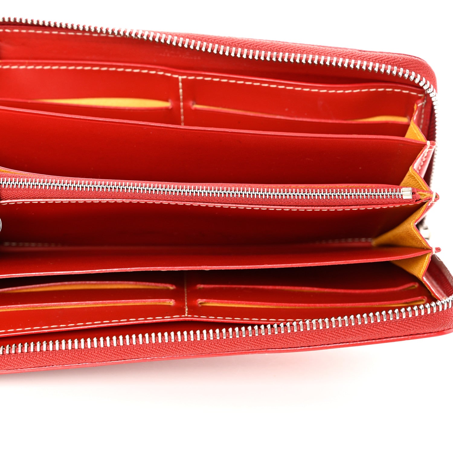 Goyard Goyardine Matignon Zip Around GM Wallet Red 5 of 8