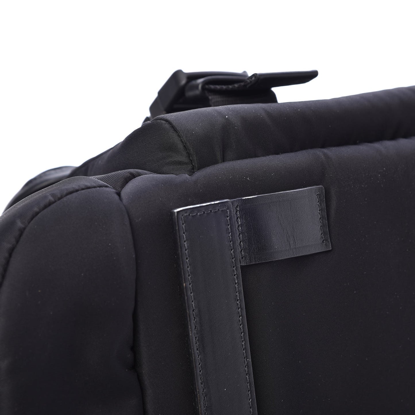 City Calf Tessuto Nylon Shopping Tote Black