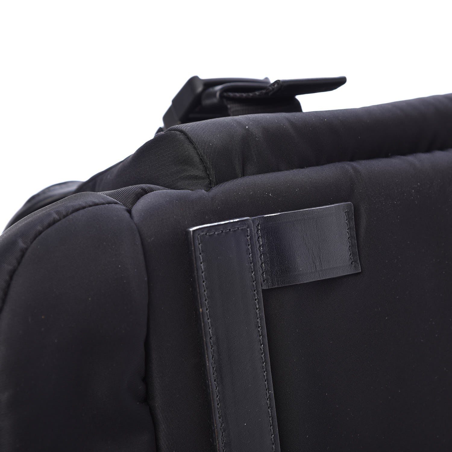 Prada City Calf Tessuto Nylon Shopping Tote Black 6 of 8
