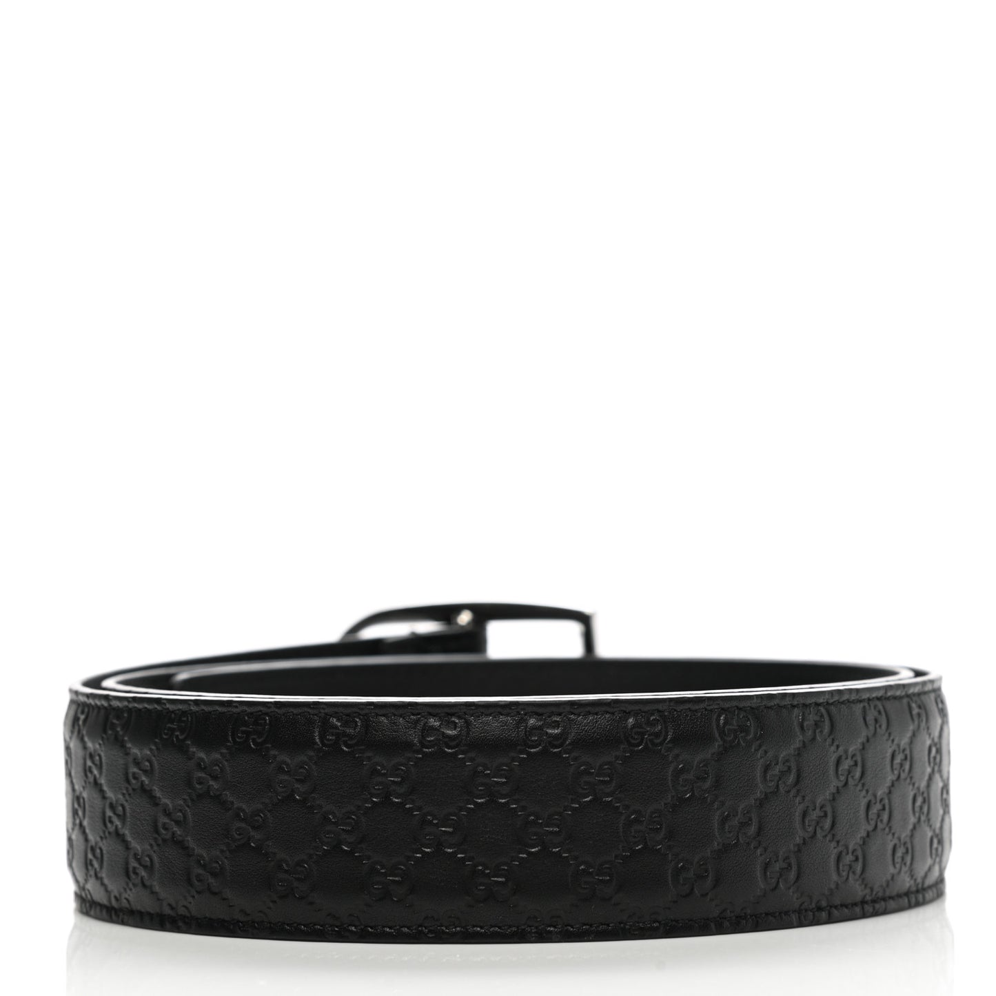 Rubber Guccissima Belt 95 38 Black