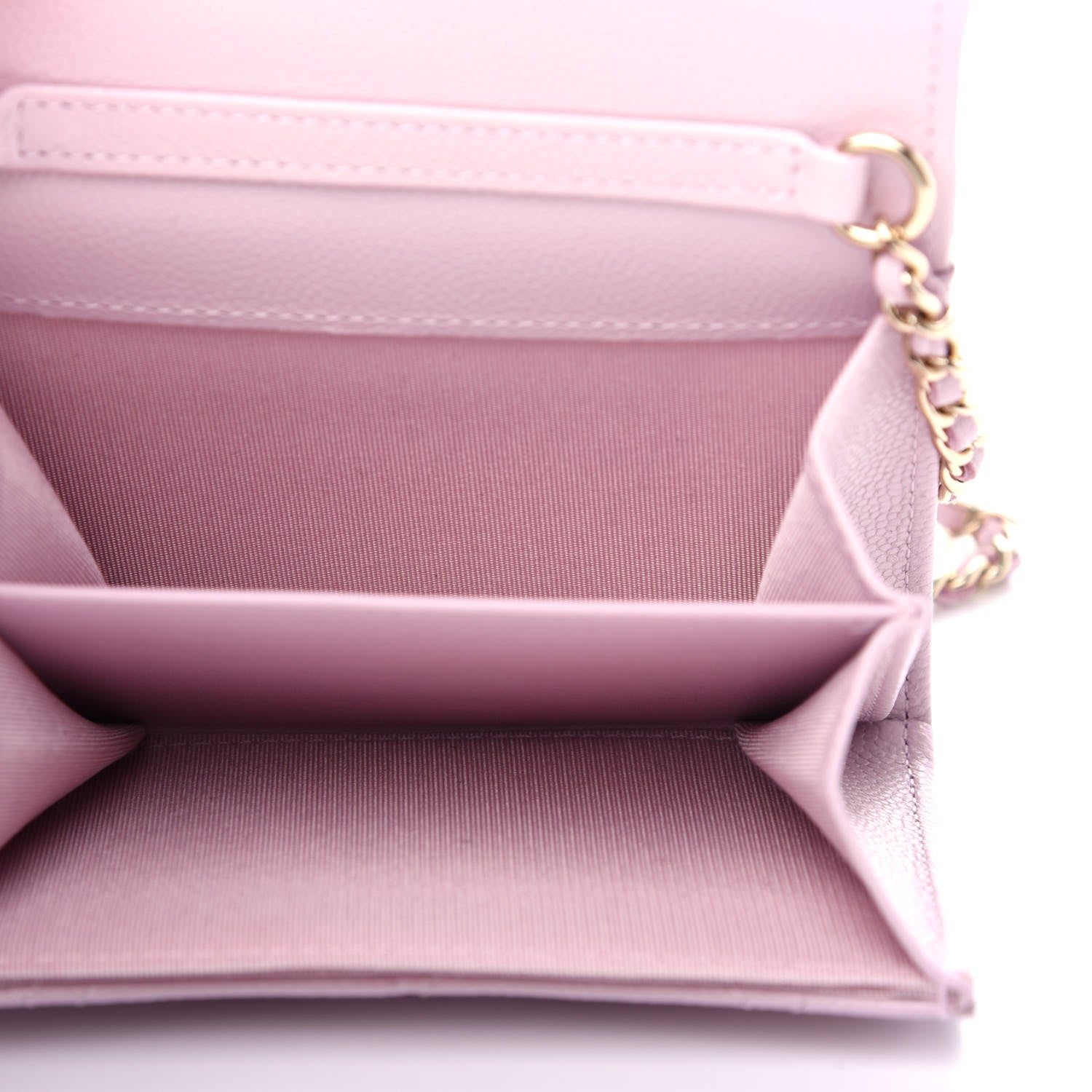 Chanel Caviar Quilted Coco Candy Card Holder On Chain Light Pink 5 of 11