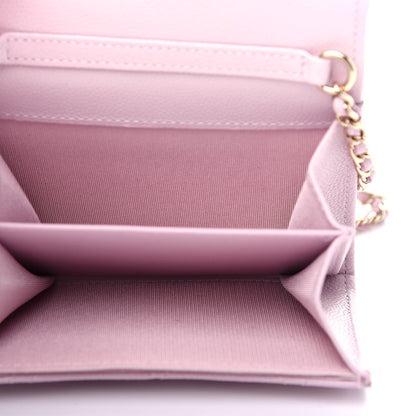 Chanel Caviar Quilted Coco Candy Card Holder On Chain Light Pink 5 of 11
