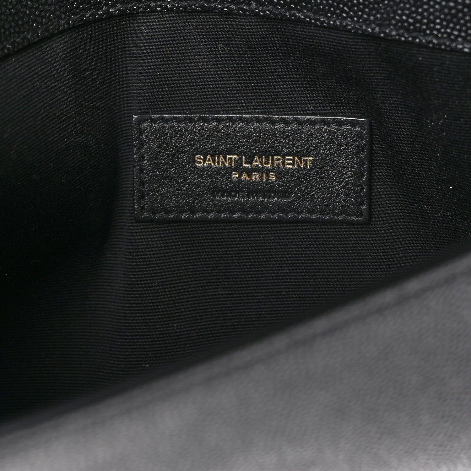 Saint Laurent SAINT LAURENT Grain De Poudre Monogram Uptown Pouch Black 7 of 8