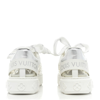 Louis Vuitton Monogram PVC Time Out Sneakers 39 Silver 4 of 9