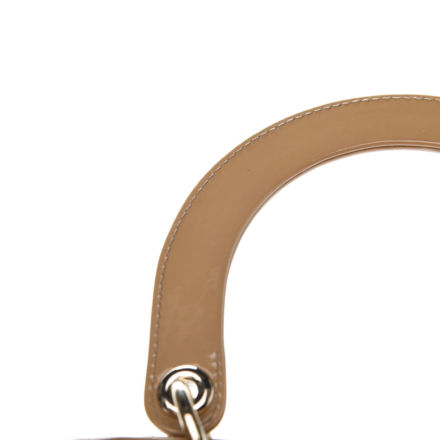 Patent Cannage Medium Lady Dior Beige