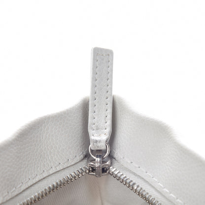 Chanel Caviar Large CC Tuck Tote Ivory 12 of 20