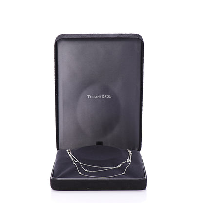 Tiffany Sterling Silver Diamond Elsa Peretti Diamonds by the Yard Sprinkle Necklace 72" 8 of 8