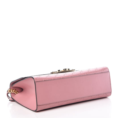 Gucci Guccissima Signature Medium Padlock Shoulder Bag Rose Baby Candy 4 of 9