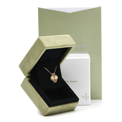 Van Cleef & Arpels 18K Yellow Gold Guilloche Vintage Alhambra Pendant Necklace 6 of 6