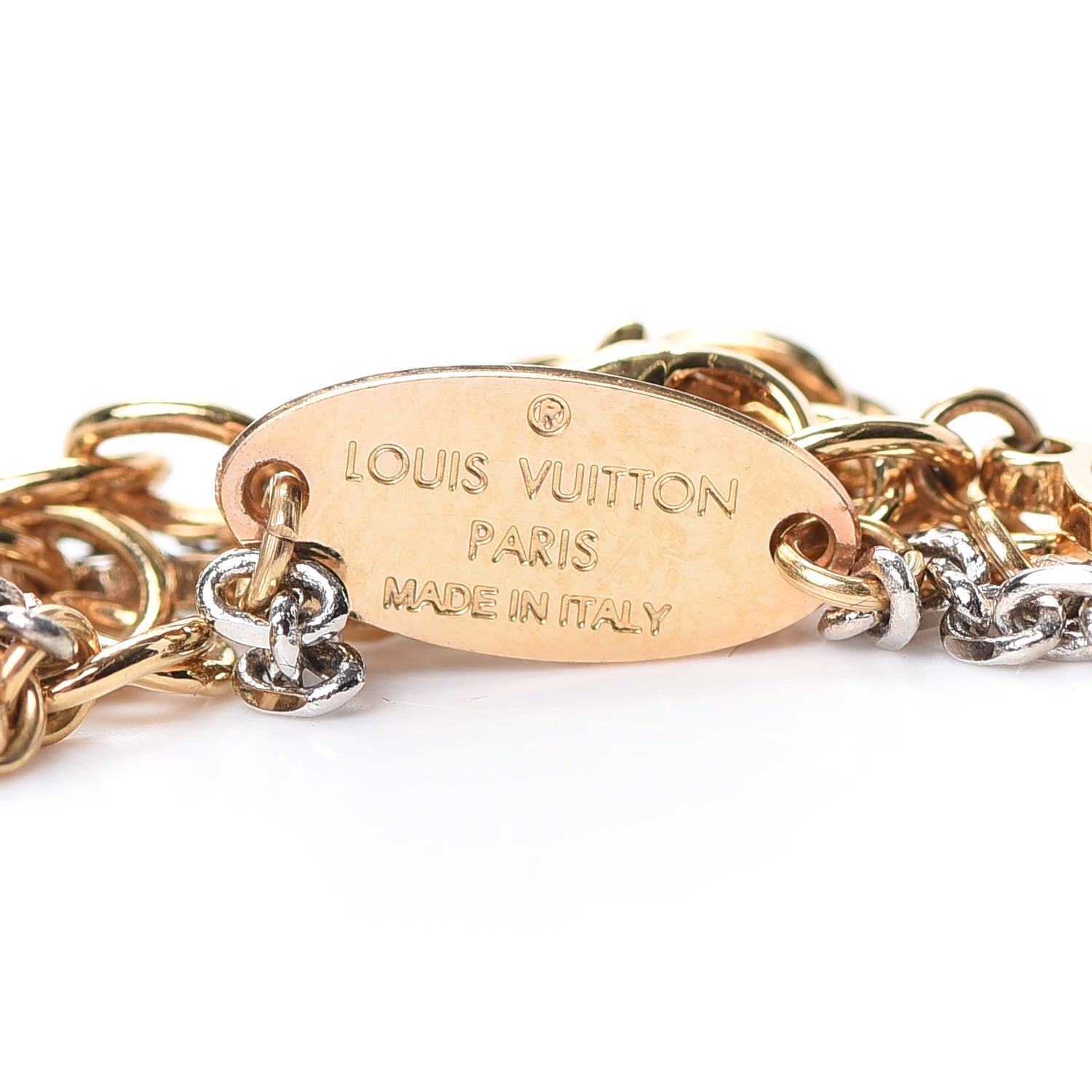 Louis Vuitton Logomania Bracelet Silver Gold 4 of 6
