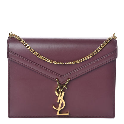 Saint Laurent Smooth Calfskin Monogram Cassandra Clasp Bag Rouge Legion 1 of 9