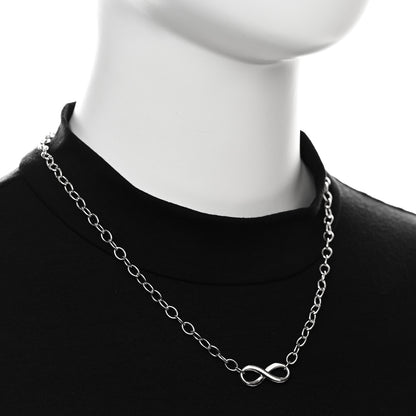 Tiffany Sterling Silver Narrow Infinity Link Necklace 2 of 8