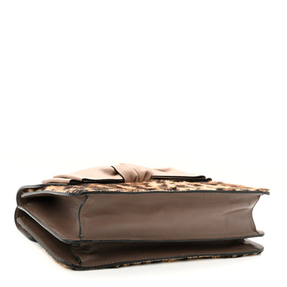 Valentino Garavani Calf Hair Leopard Print Aphrodite Bow Satchel 4 of 12