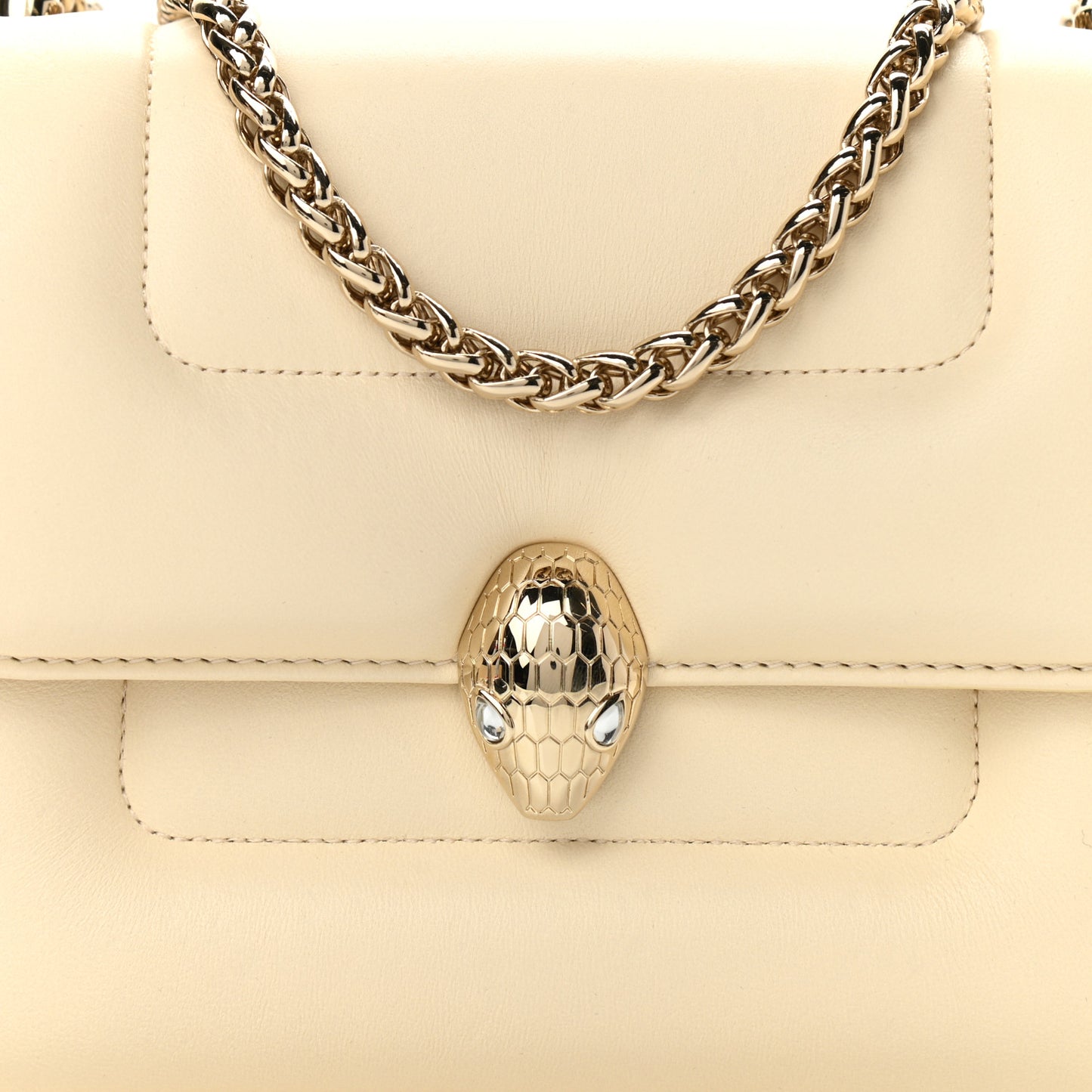 x Mary Katrantzou Calfskin Serpenti Bag White