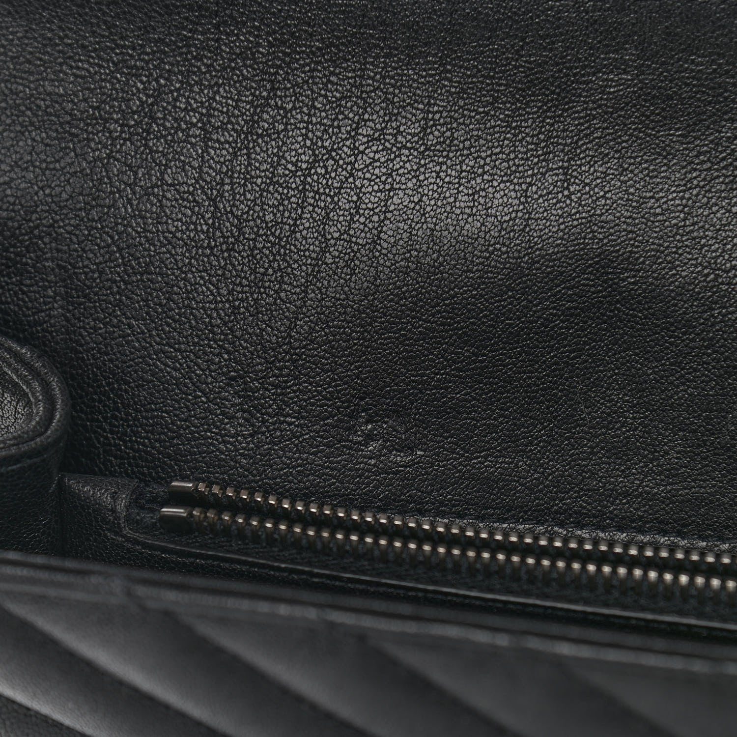 Saint Laurent Sheepskin Matelasse Chevron Monogram Large College Satchel Black 12 of 14