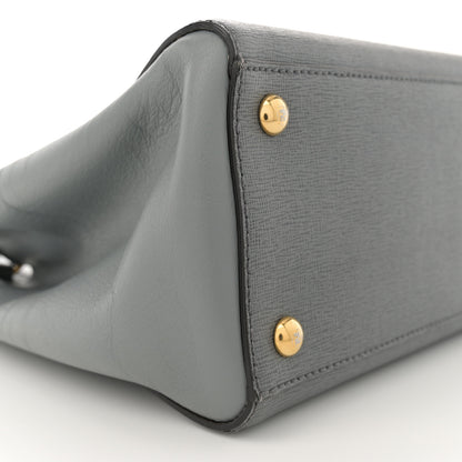 Fendi Vitello Elite Petite 2Jours Tote Grigio Grigio Chiaro 8 of 9