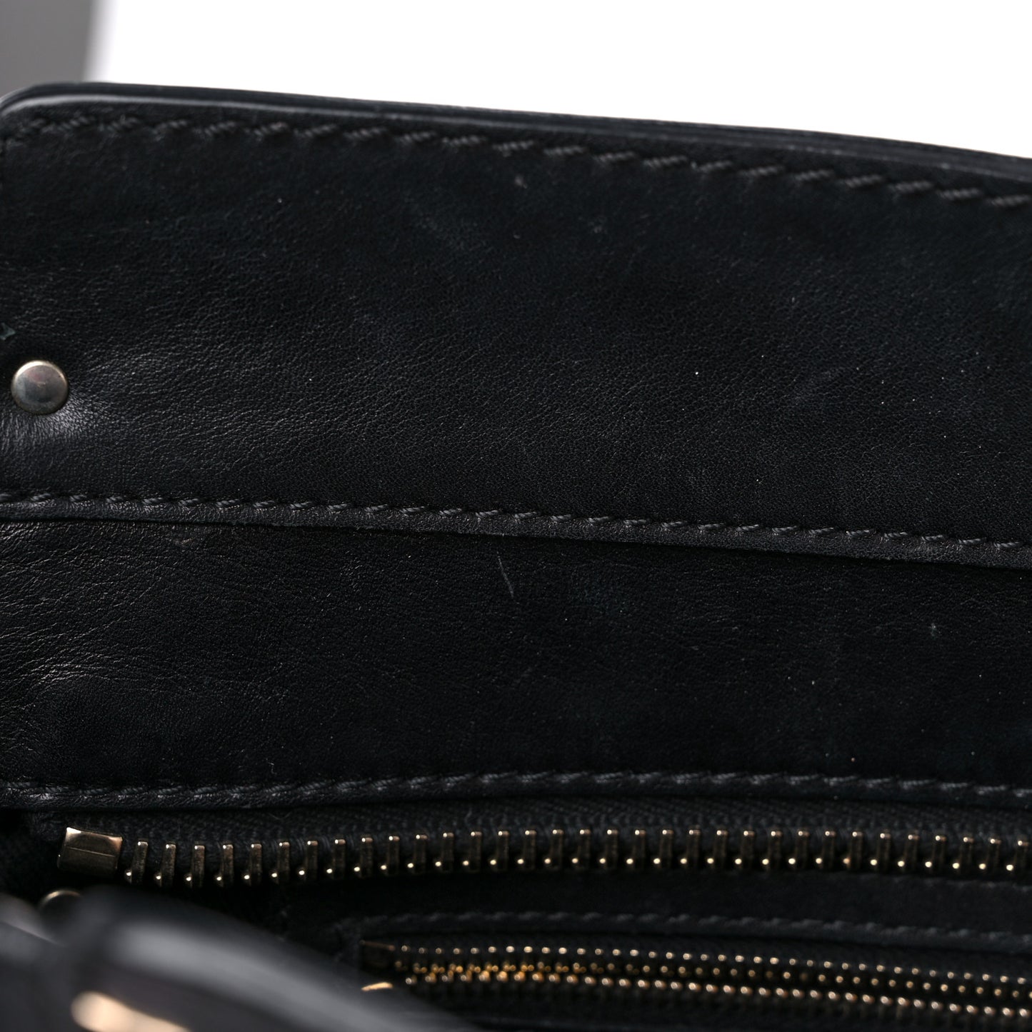 Vitello Rockstud Double Handle Tote Black