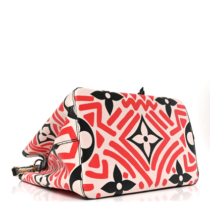 Louis Vuitton Monogram Giant Crafty NeoNoe MM Creme Rouge Black 4 of 9