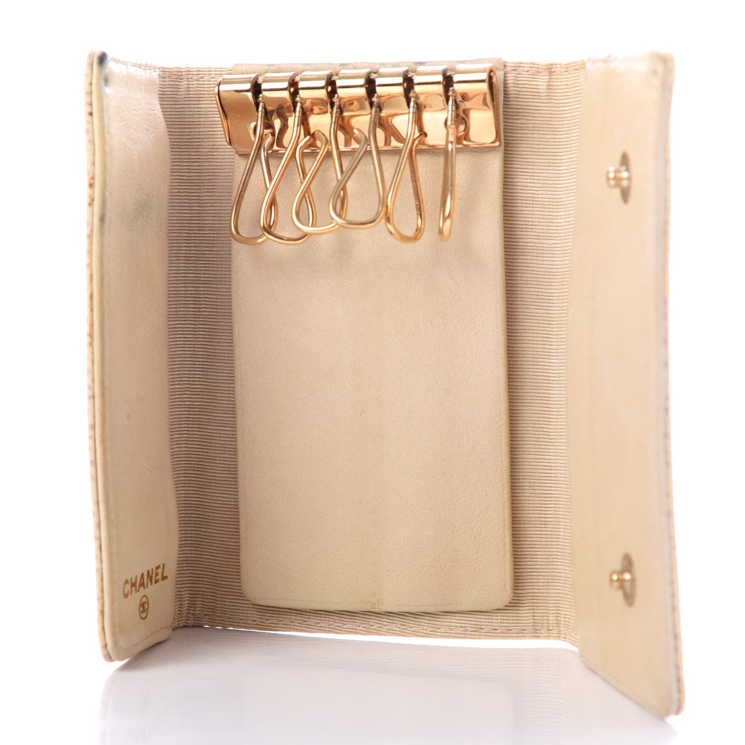 Chanel Caviar Timeless CC 6 Key Holder Case Beige Clair 5 of 8