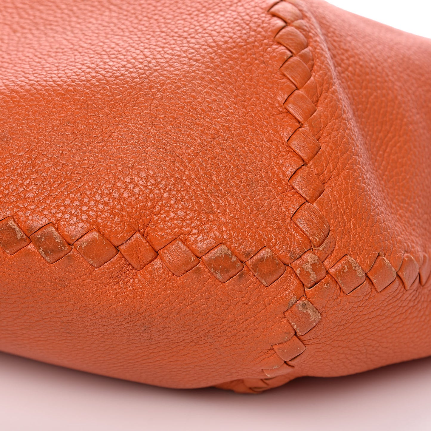 Cervo Deerskin Large Hobo Tangerine