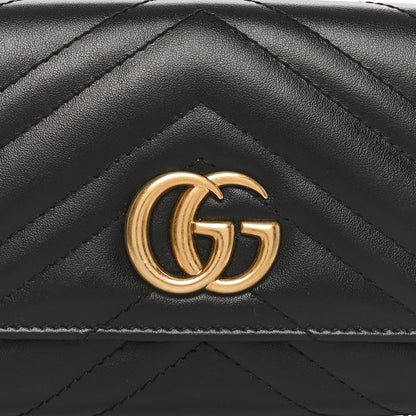 Gucci Calfskin Matelasse GG Marmont Continental Wallet Black 8 of 10