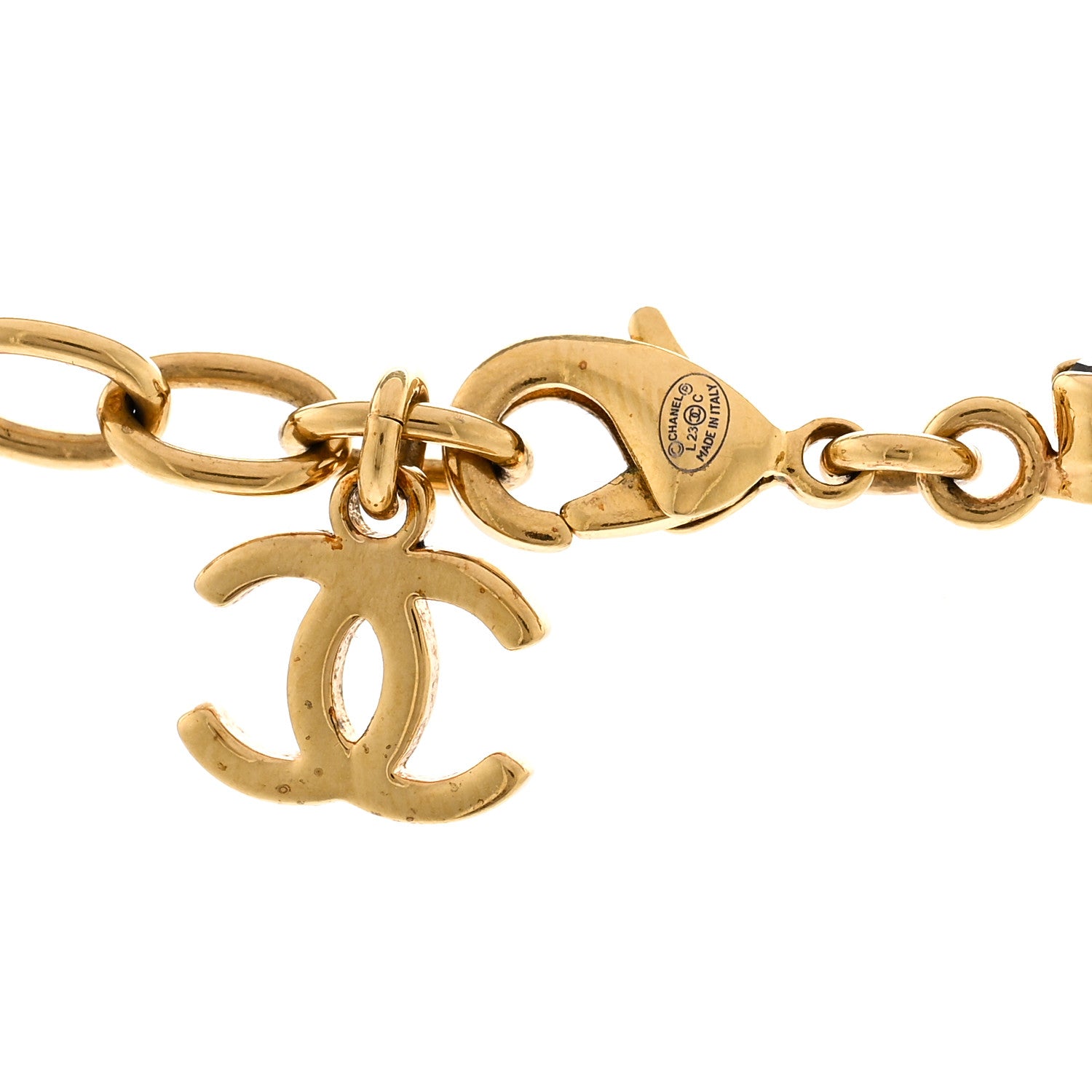 Chanel Metal Crystal CC Marquise Choker Gold 5 of 6