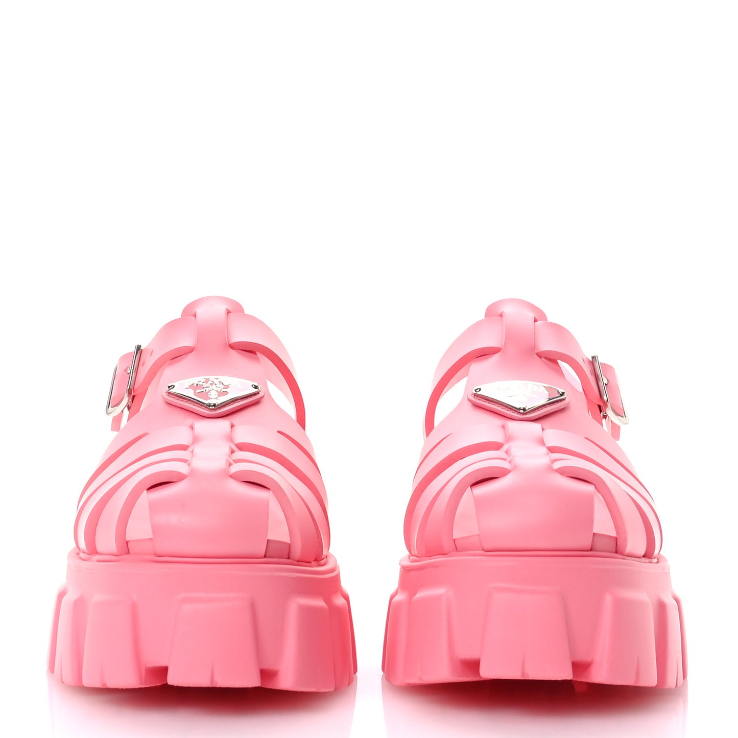 Foam Rubber Metal Triangle Logo Monolith 55mm Cage Sandals 41 Begonia