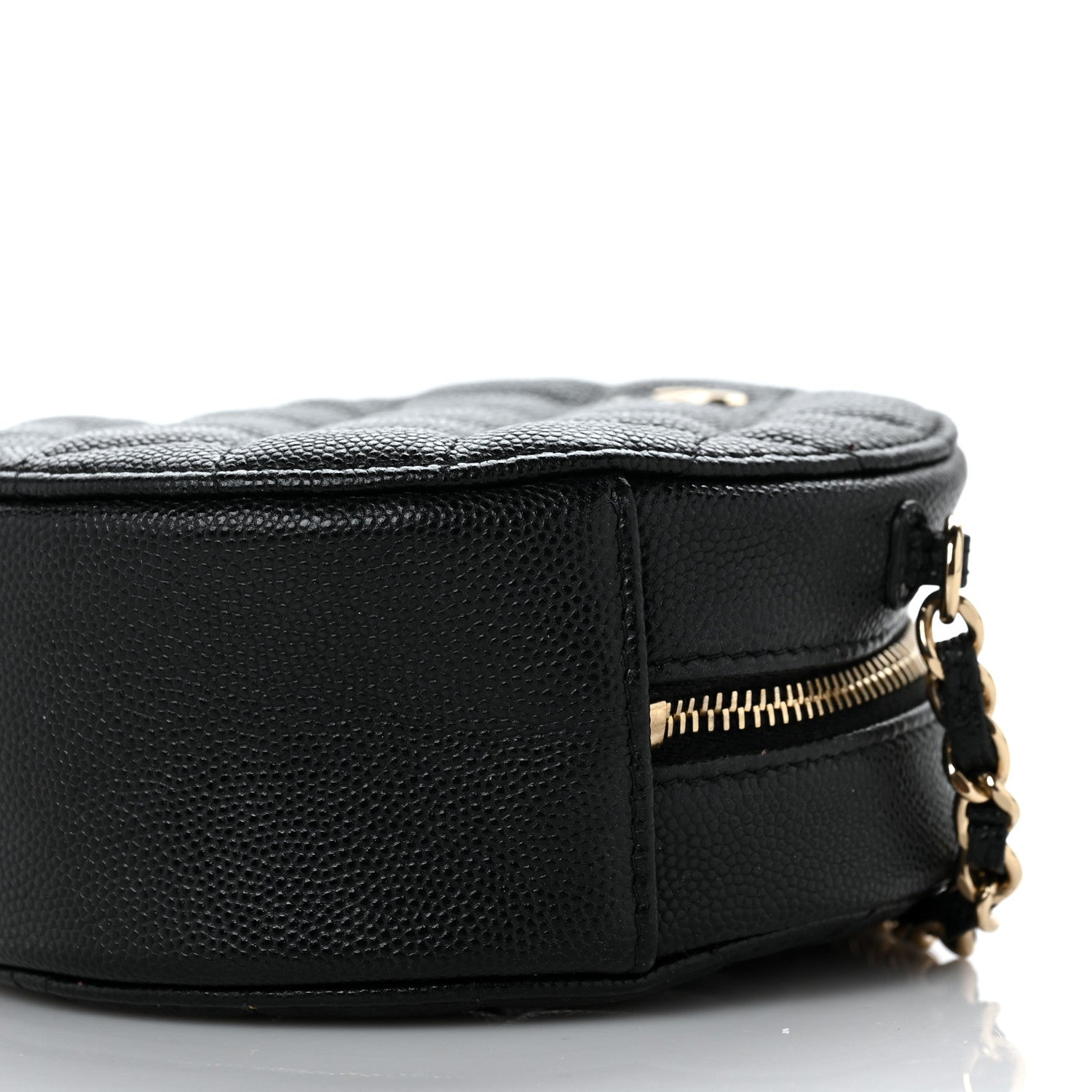 Chanel Caviar Quilted Round Clutch With Chain Black 9 of 9