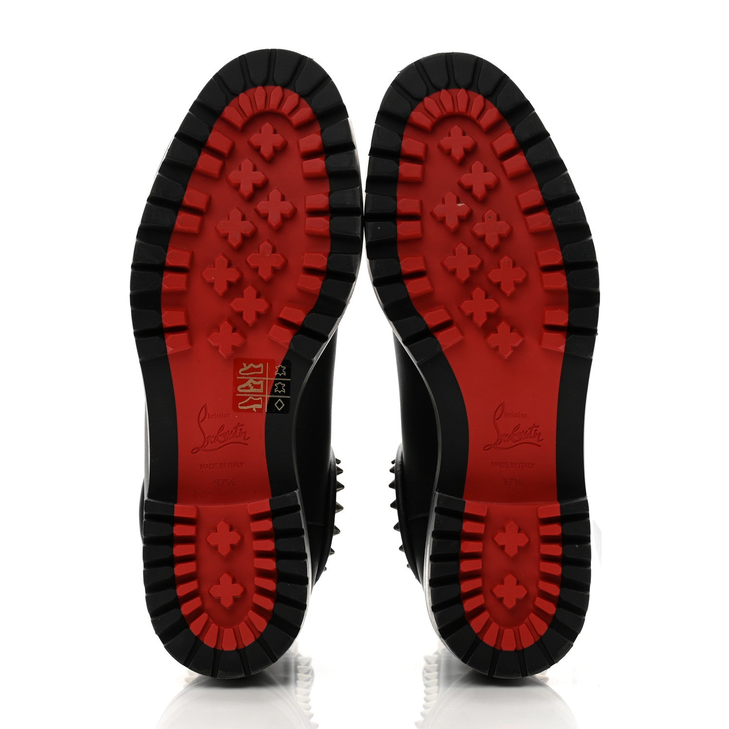 Christian Louboutin Nappa Spiked Capahutta Flat Chelsea Boots 37.5 Black 5 of 11