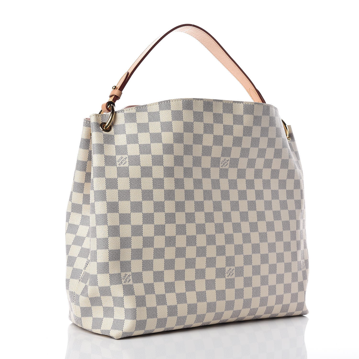 Louis Vuitton Damier Azur Graceful MM Rose Ballerine 3 of 10