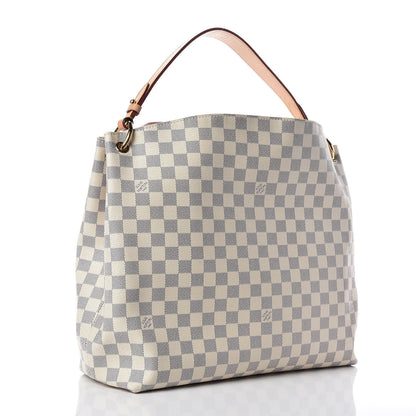 Louis Vuitton Damier Azur Graceful MM Rose Ballerine 3 of 10