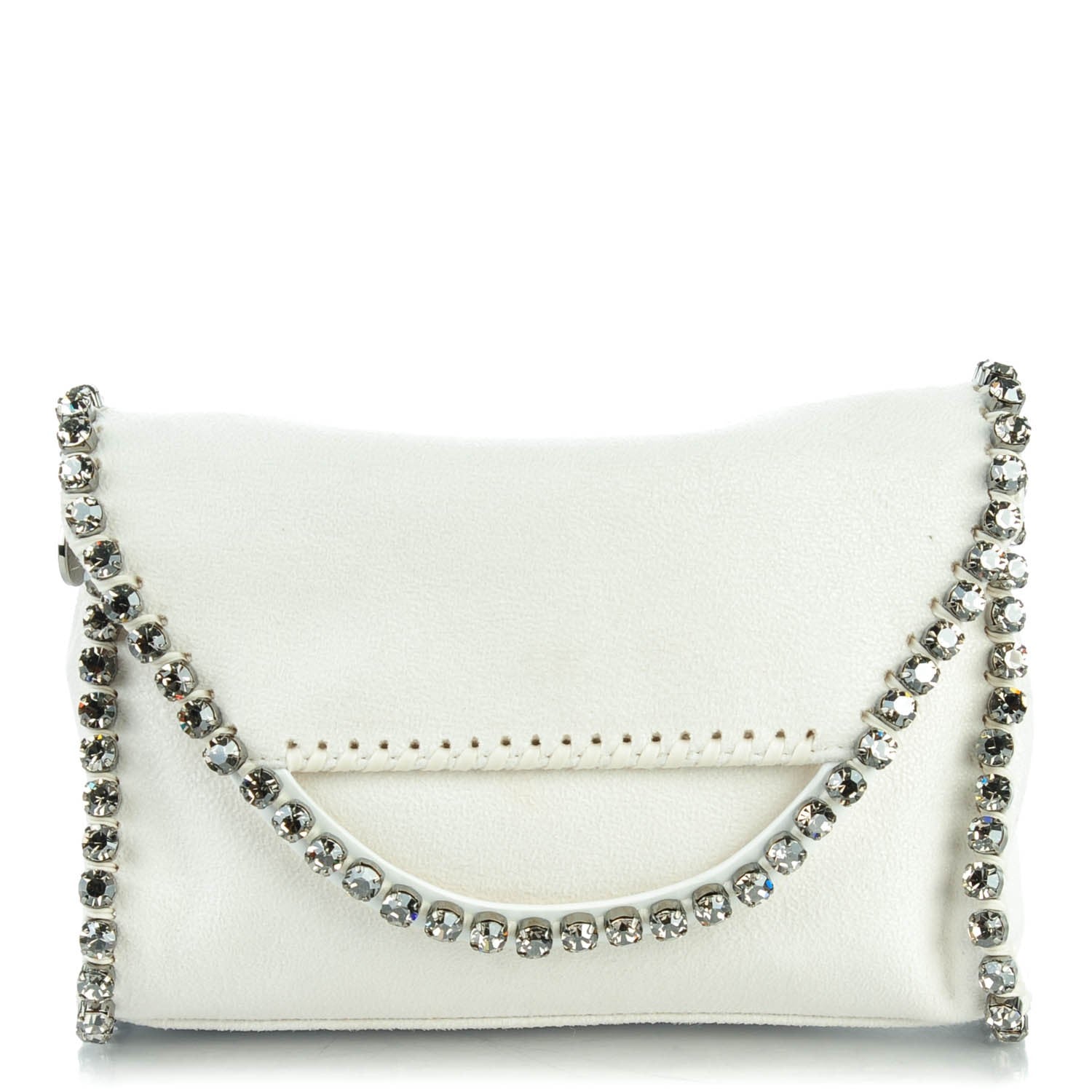 Stella McCartney Shaggy Deer Rhinestone Mini Falabella Powder 1 of 9