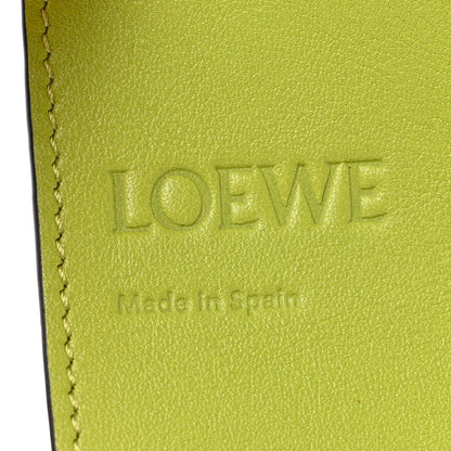 Loewe Pebble Grain Calfskin Anagram Compact Flap Wallet Lime Green 6 of 6