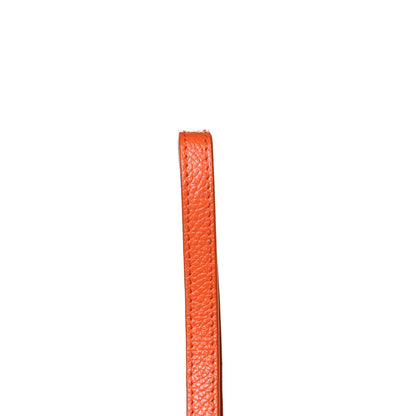 Balenciaga Grained Calfskin Logo Cash Passport Photo ID Zip Holder Fluo Orange Black 11 of 11