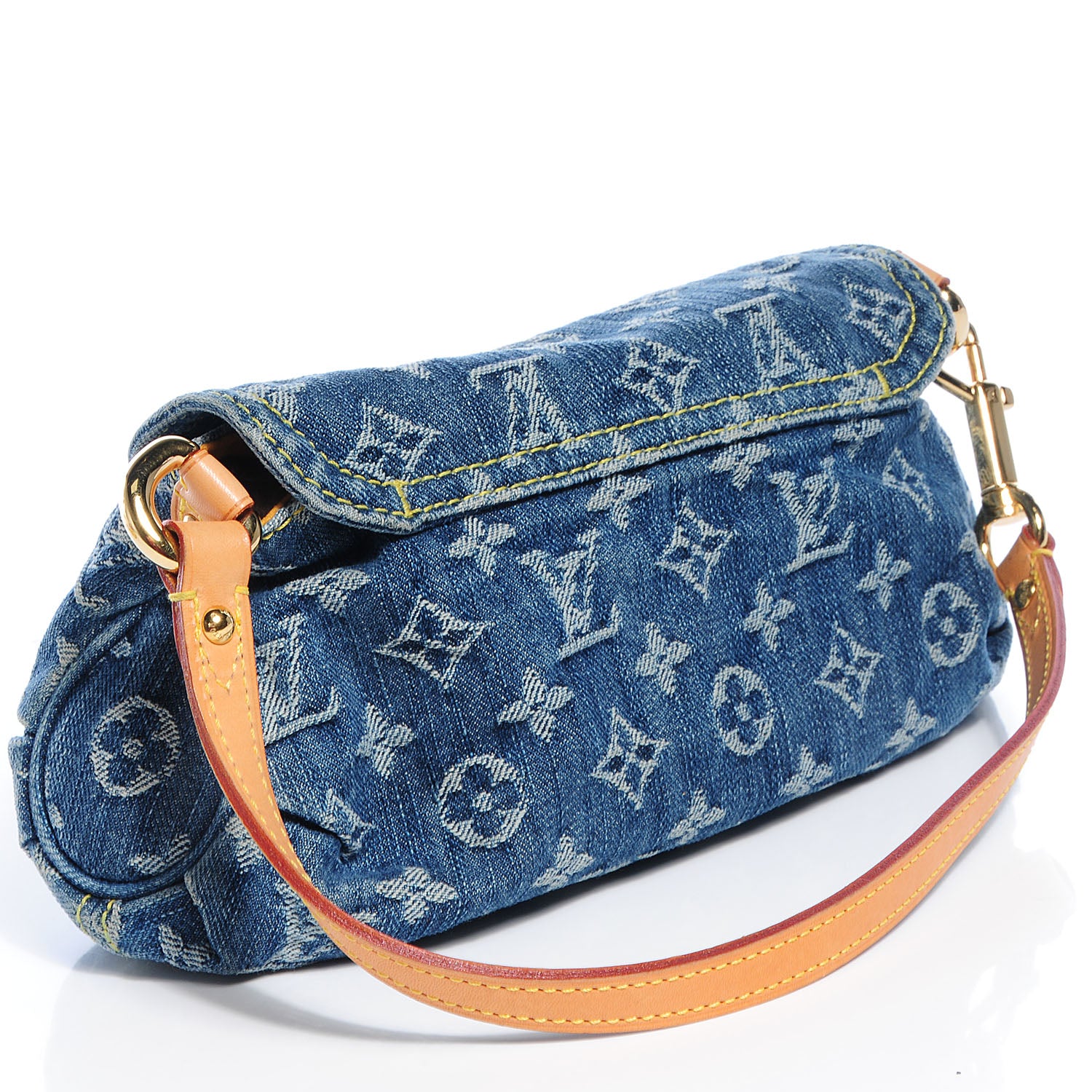 Louis Vuitton Monogram Denim Mini Pleaty Blue 2 of 7