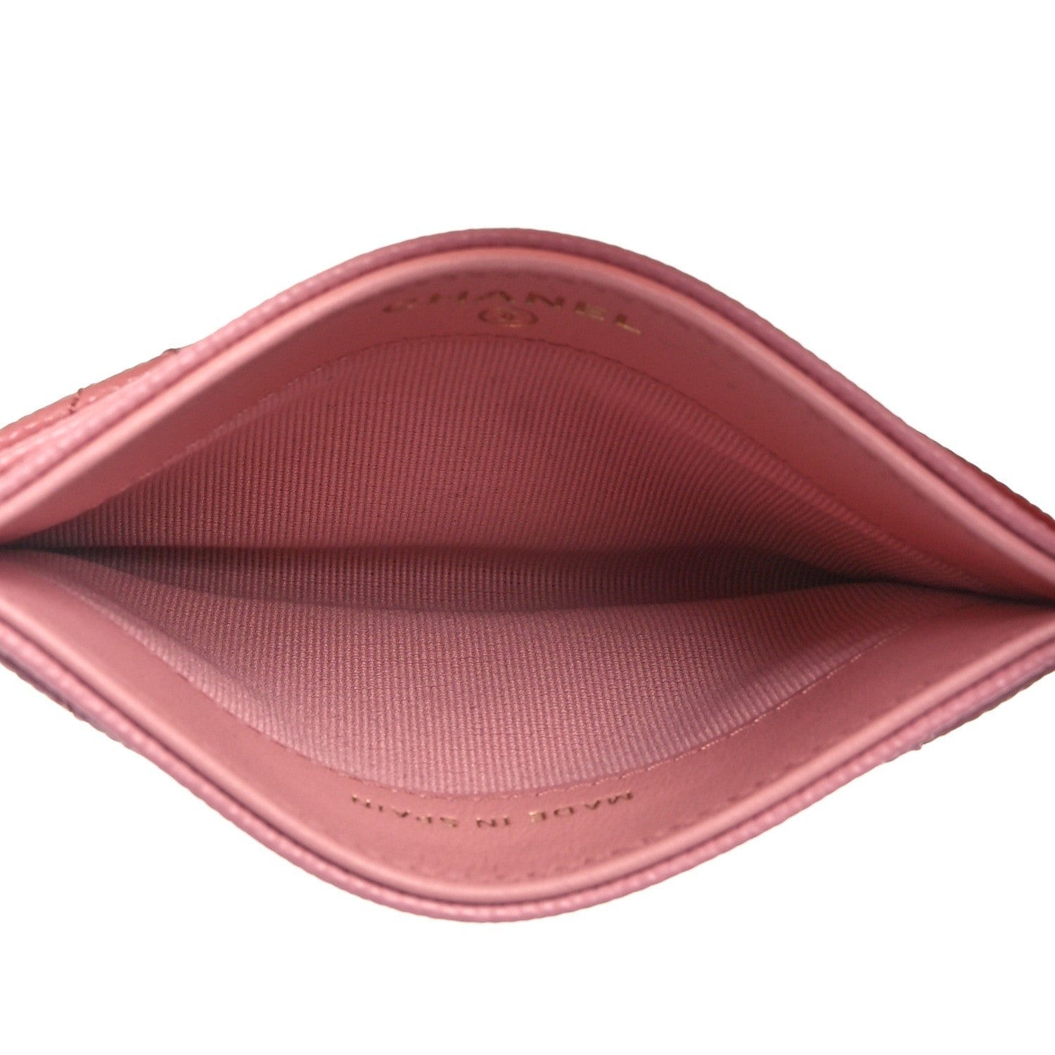 Chanel Caviar Quilted Card Holder Pink 5 of 10