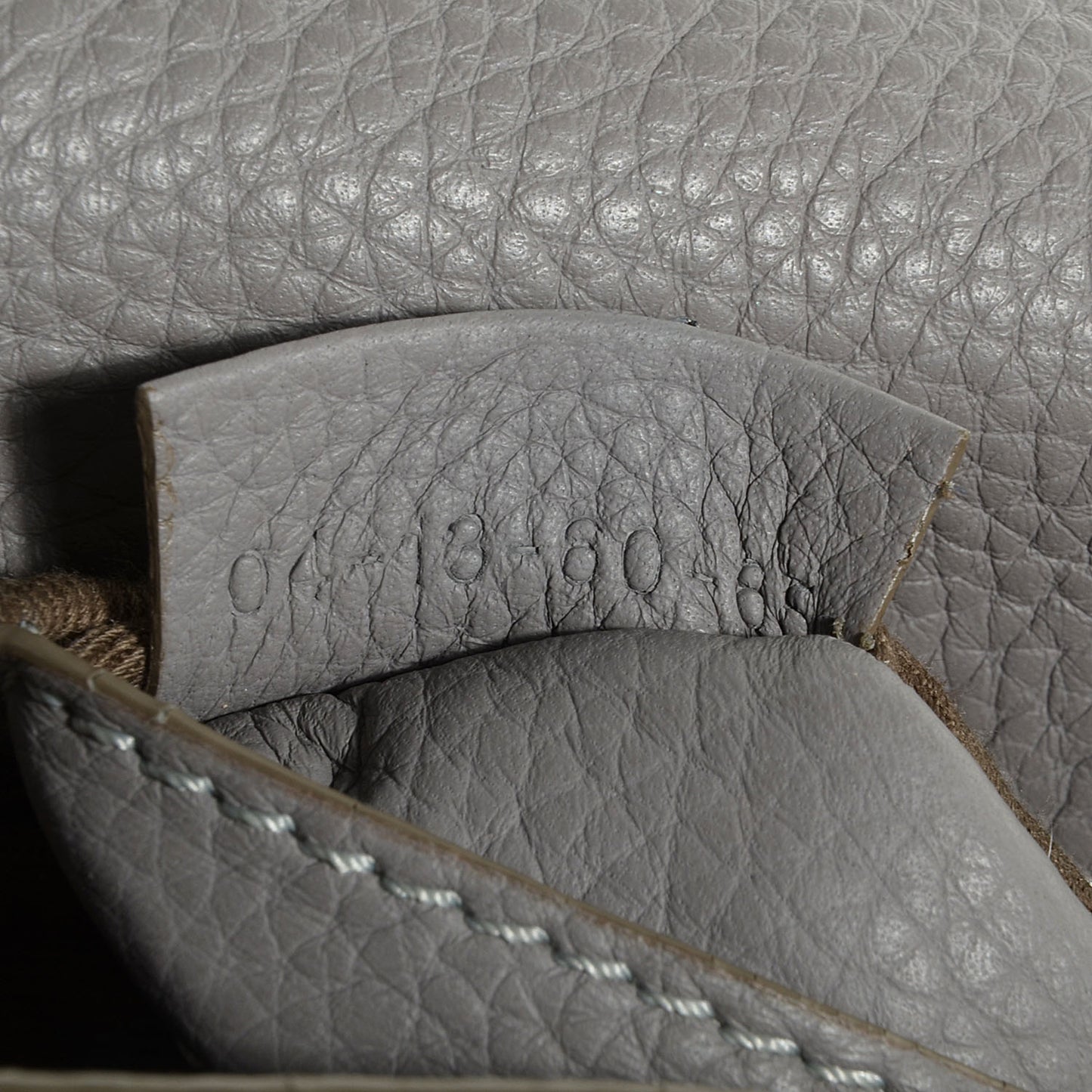 Calfskin Mini Marcie Round Crossbody Bag Cashmere Grey