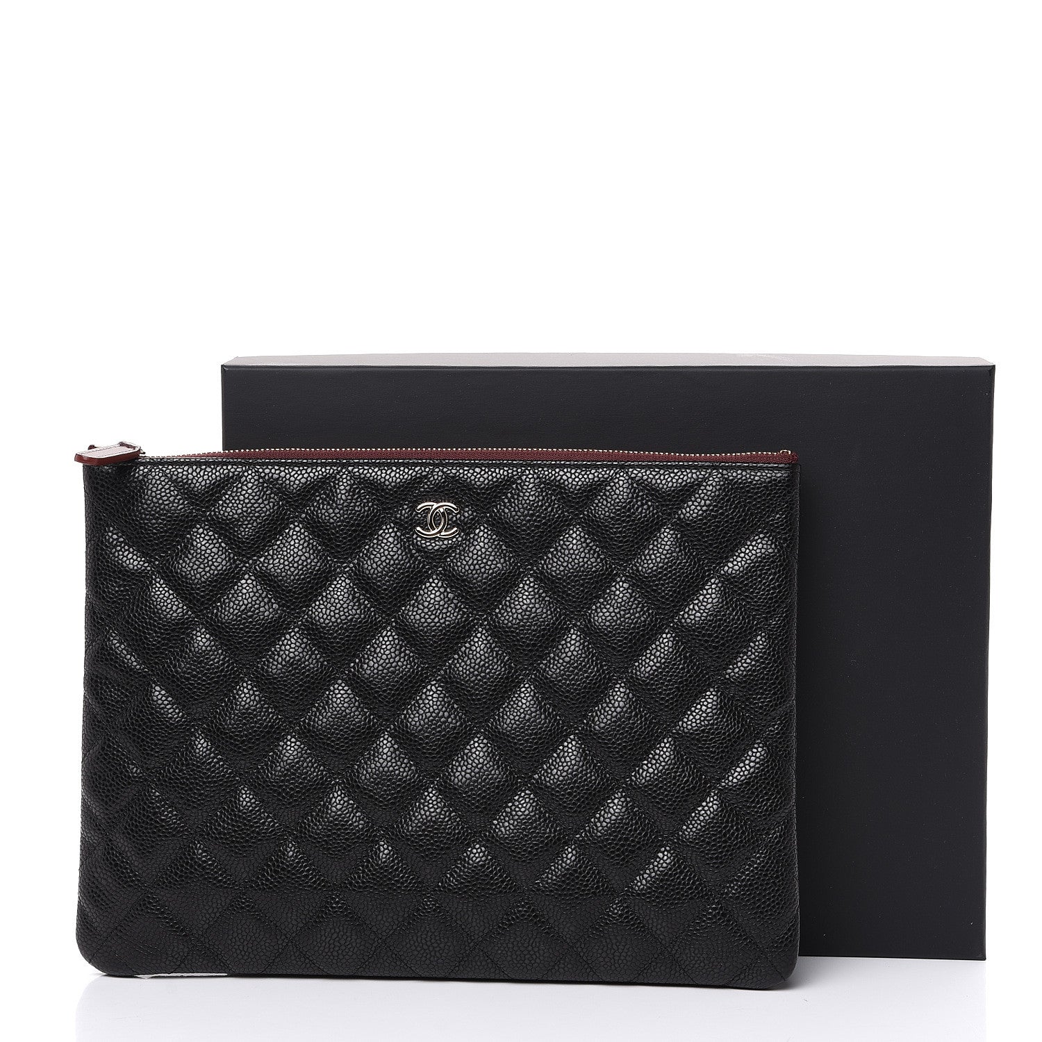 Chanel Caviar Quilted Medium Cosmetic Case Black 8 of 8
