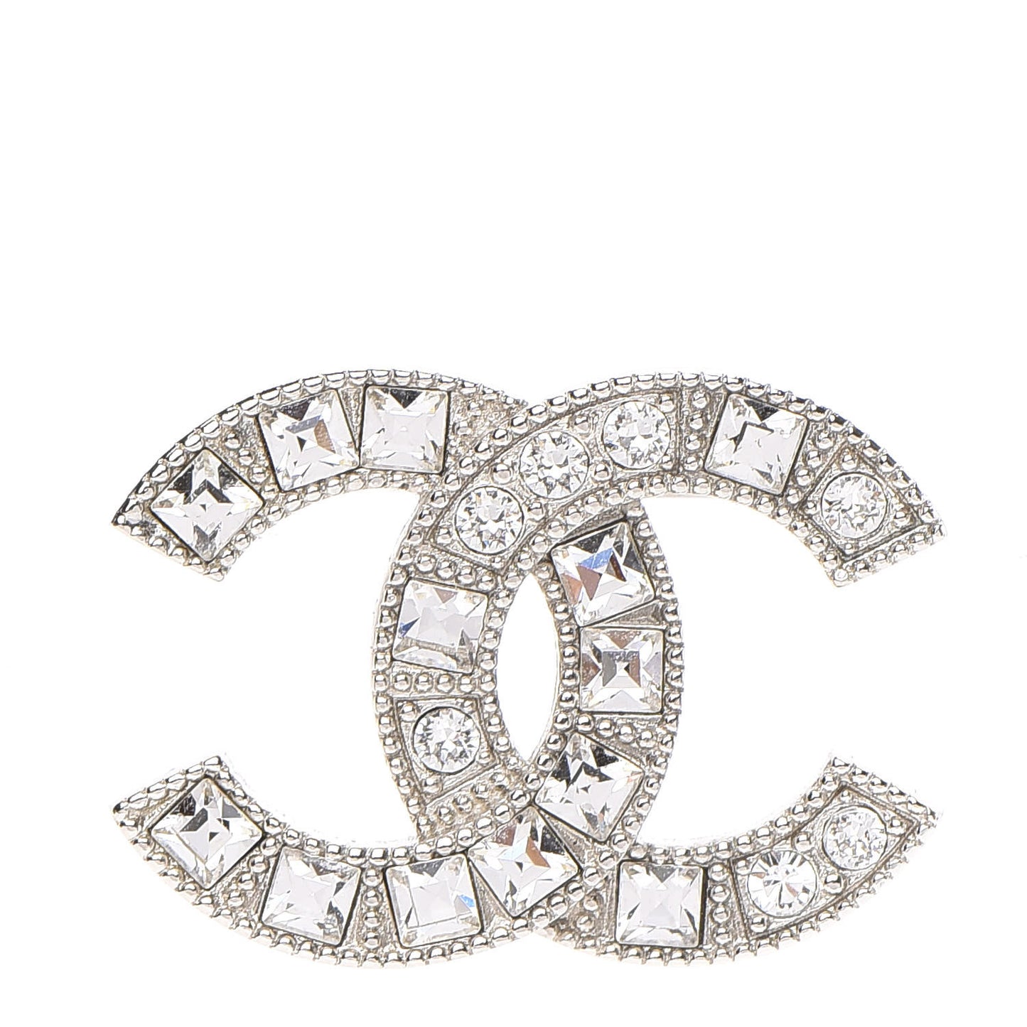 Crystal CC Brooch Silver