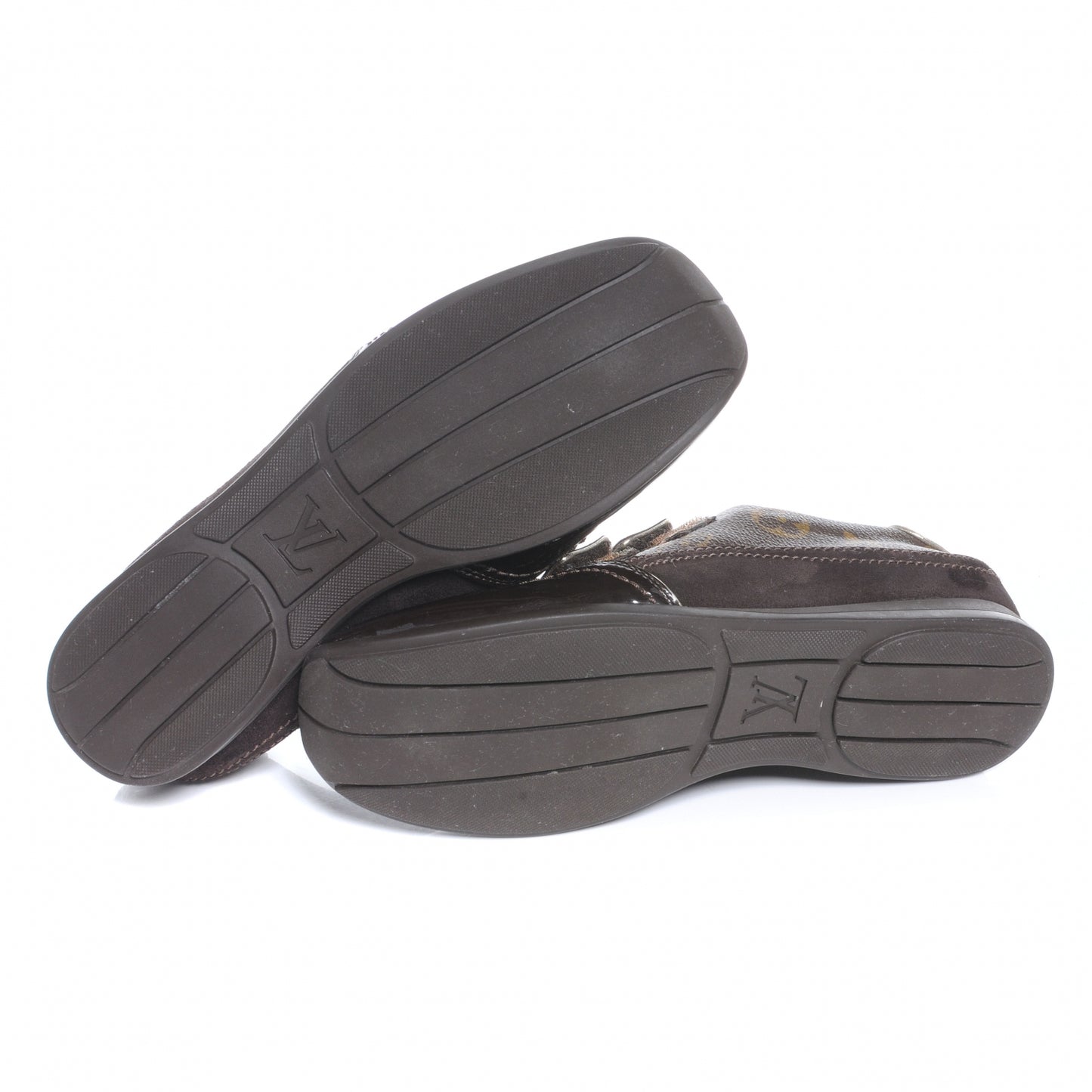 Suede Patent Monogram Speeding Velcro Sneakers 35
