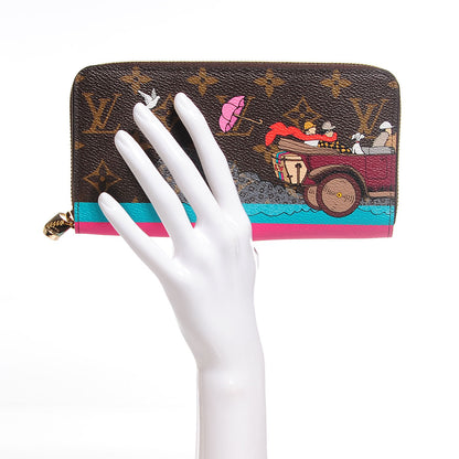 Louis Vuitton Monogram 2015 Christmas Animation Zippy Wallet Hibiscus 2 of 8