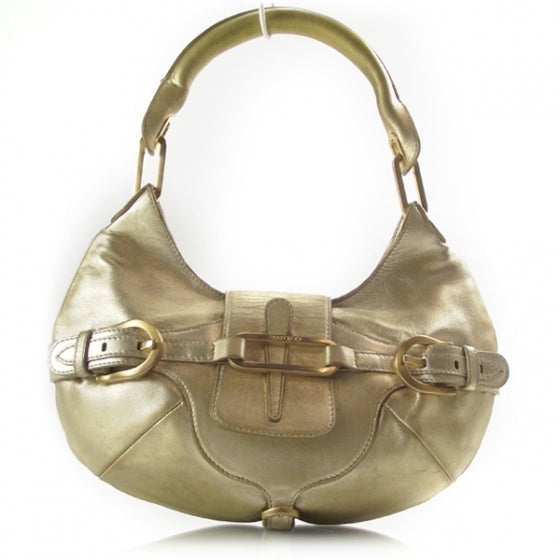 Jimmy Choo Leather Tulita Hobo Gold 1 of 10