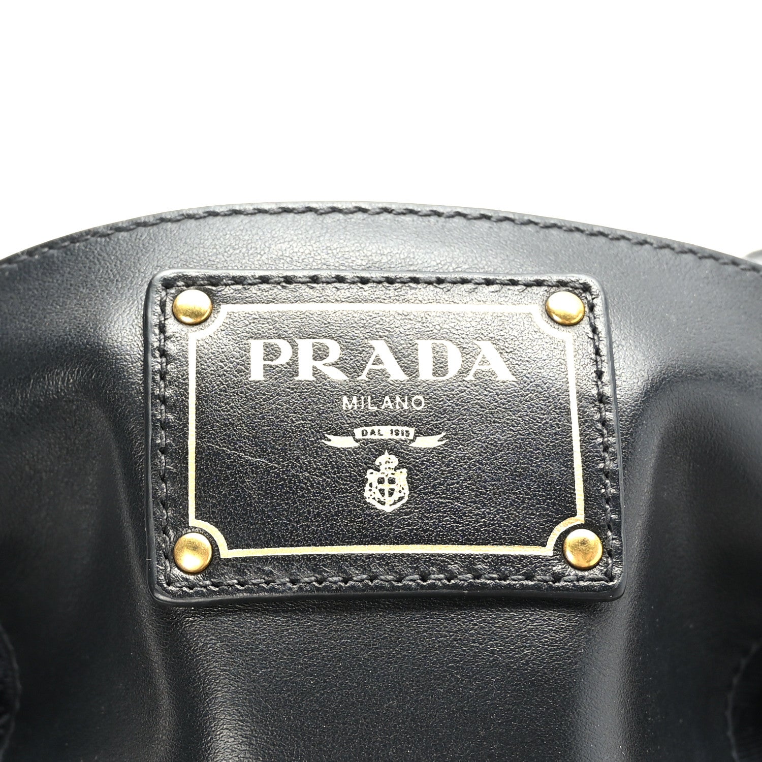Prada Soft Calf Shopping Satchel Black 6 of 8