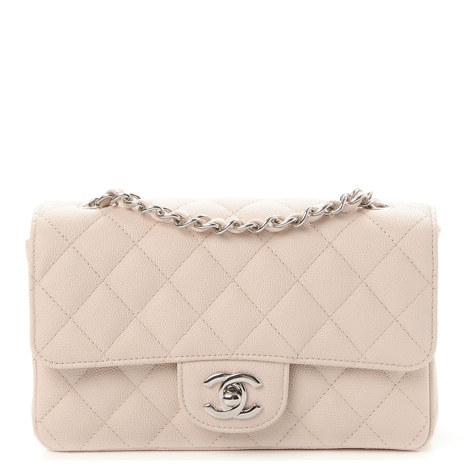 Chanel Caviar Quilted Mini Rectangular Flap Beige Clair 1 of 8