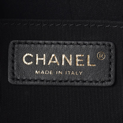 Chanel Calfskin Stitched Drawstring Bag Black 8 of 9